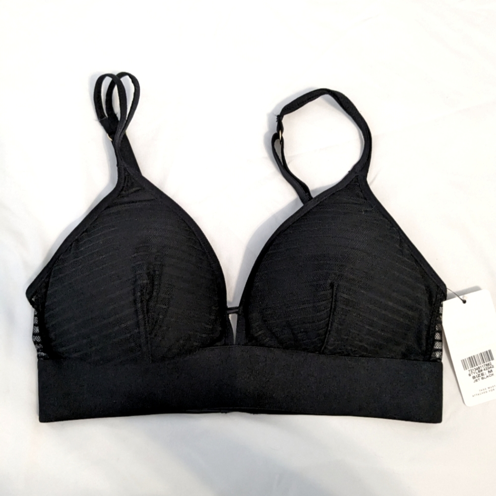 Lively Black Mesh Bralette